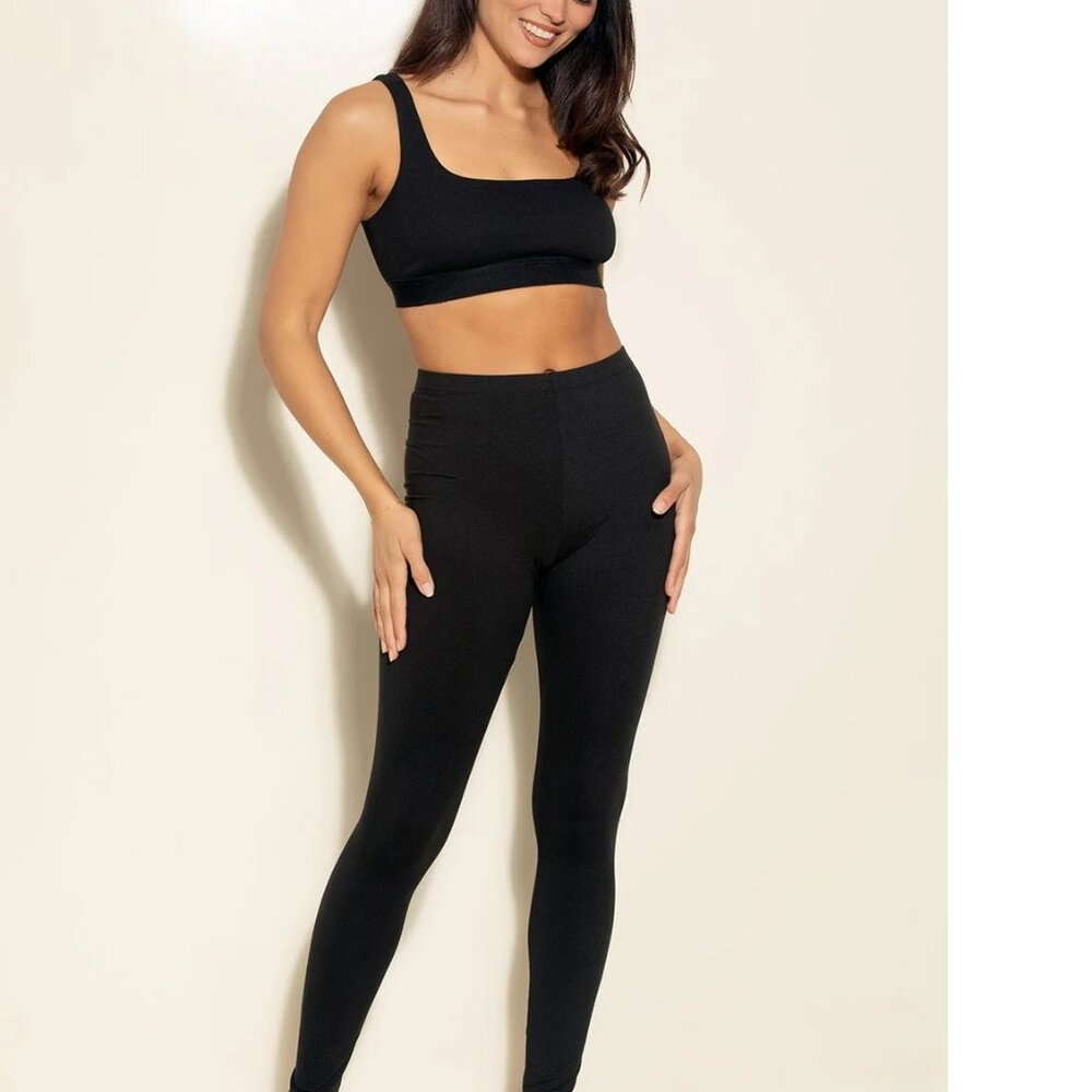 Felina 2 Pairs Velvety Soft Lightweight Leggings NWT! Peached narrow waistband
